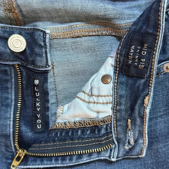 Lucky Brand Jeans Women’s 2/26 Blue Hayden Skinny Dark Wash Denim - Picture 3 of 8